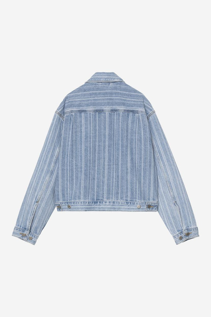 W' Rylan Jacket Rylan Stripe, Blue / Stone Bleached
