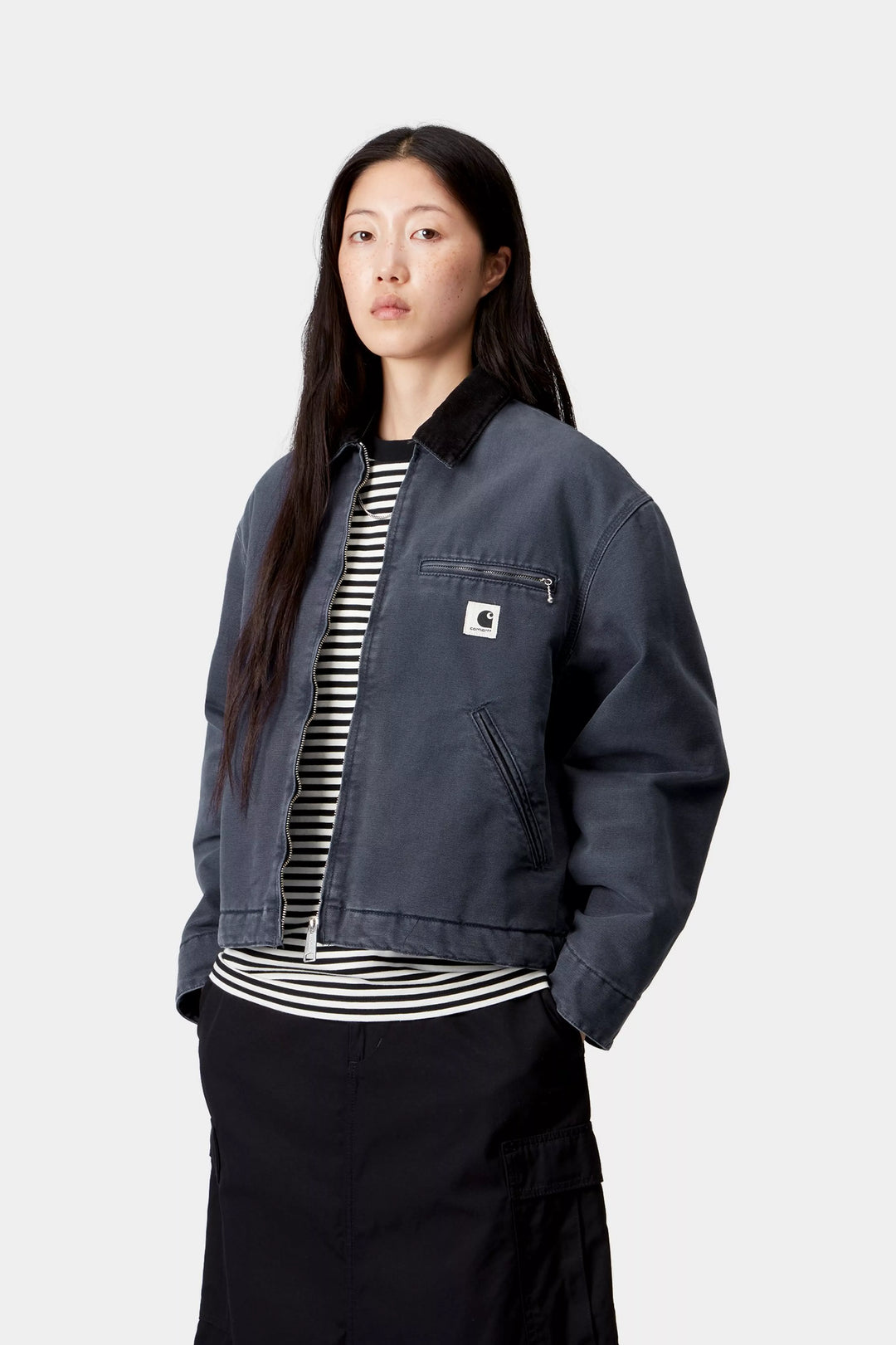 W' Og Detroit Jacket Dark Navy / Black / Stone Canvas