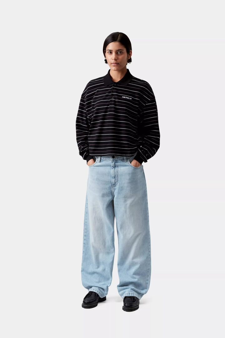 W' Brandon Pant Blue, Heavy Worn Bleached - The Road 1380