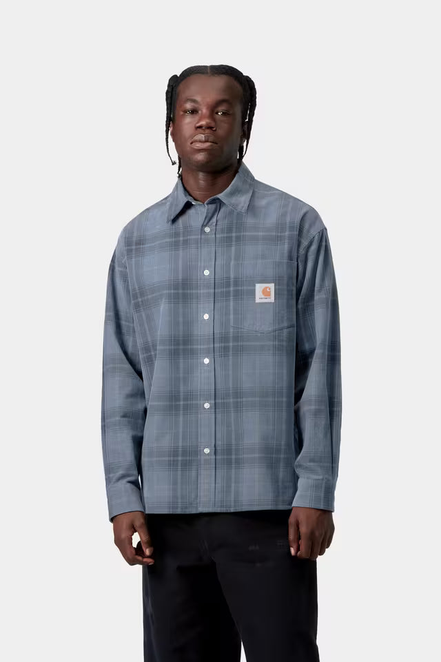 L/S Wilber Shirt Wilber Check, Velvet Blue