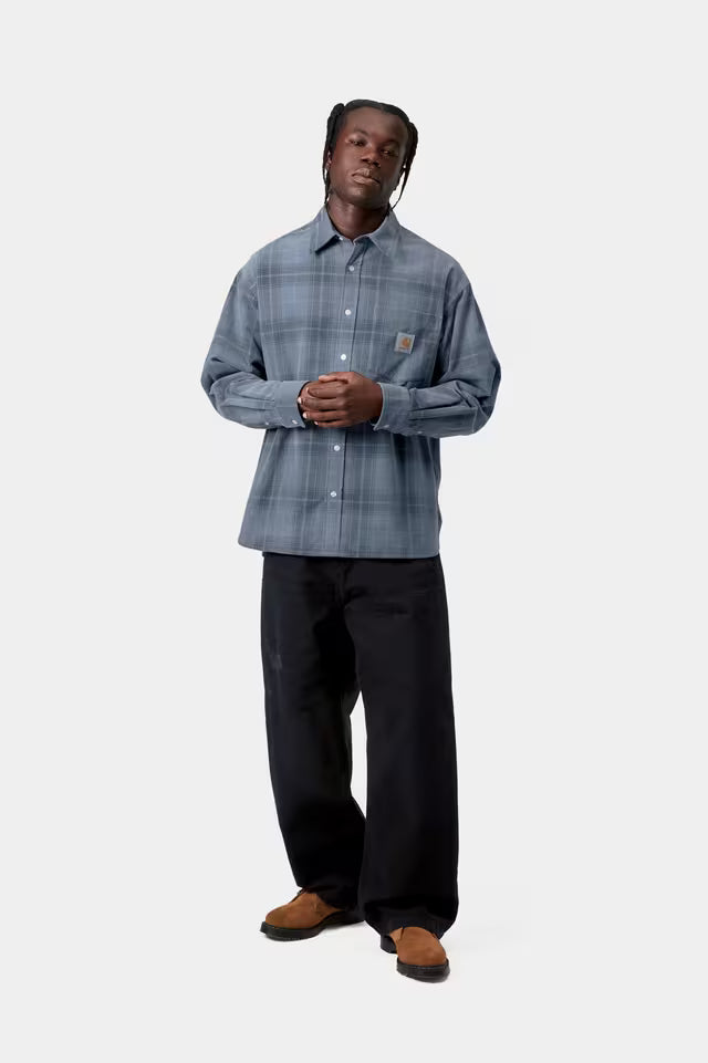 L/S Wilber Shirt Wilber Check, Velvet Blue