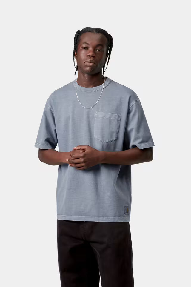 S/S Torion Pocket T-shirt Office Blue, Grind Wash
