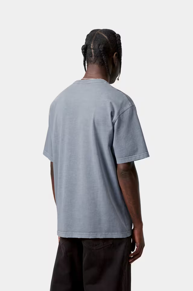 S/S Torion Pocket T-shirt Office Blue, Grind Wash