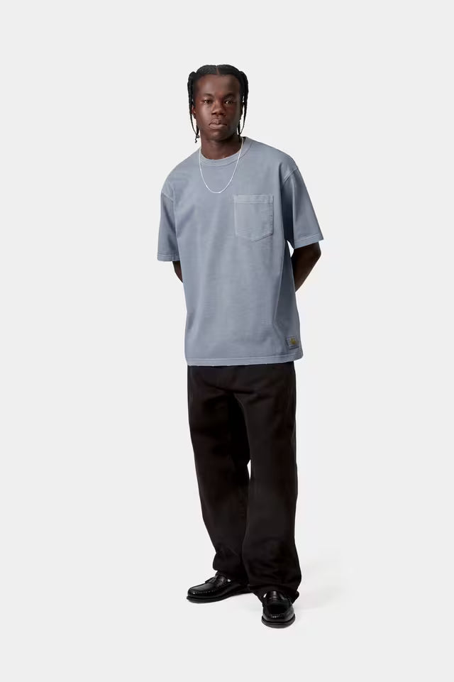 S/S Torion Pocket T-shirt Office Blue, Grind Wash