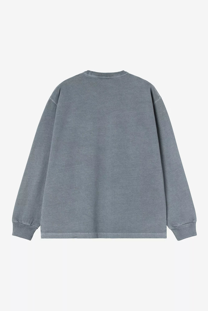 W' L/S Torion T-shirt Office Blue, Grind Wash