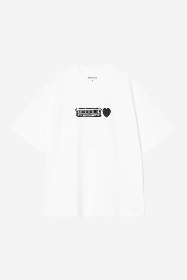 S/S Deconstructed Label T-shirt White