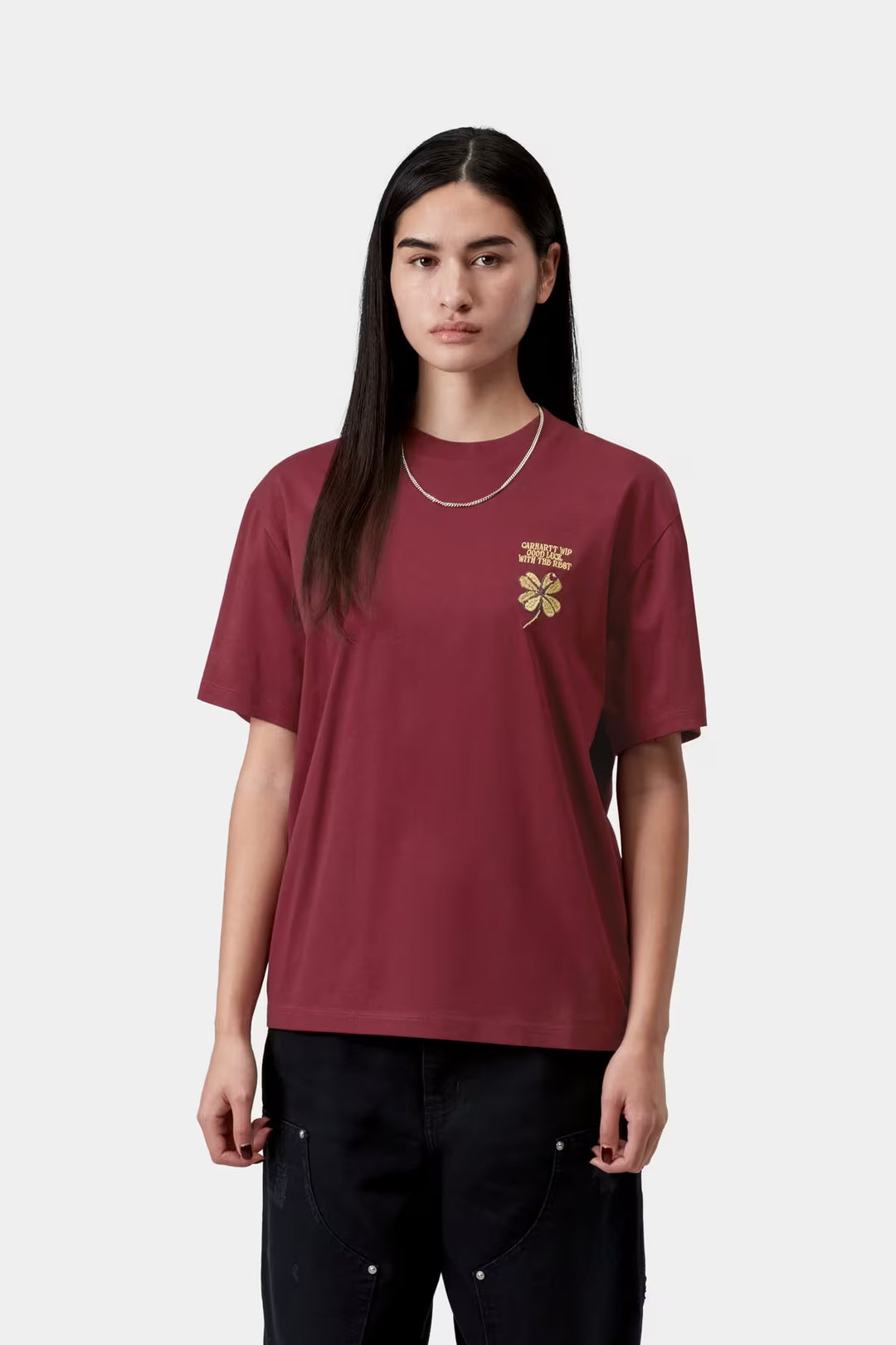 W' S/S Clover T-shirt Marsala