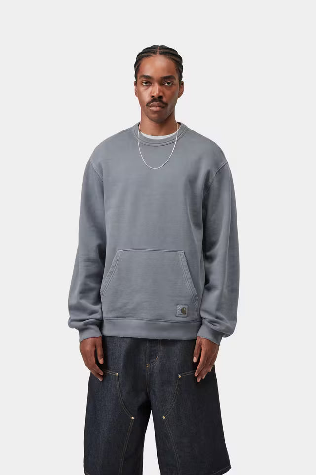 Torion Sweat Office Blue, Grind Wash