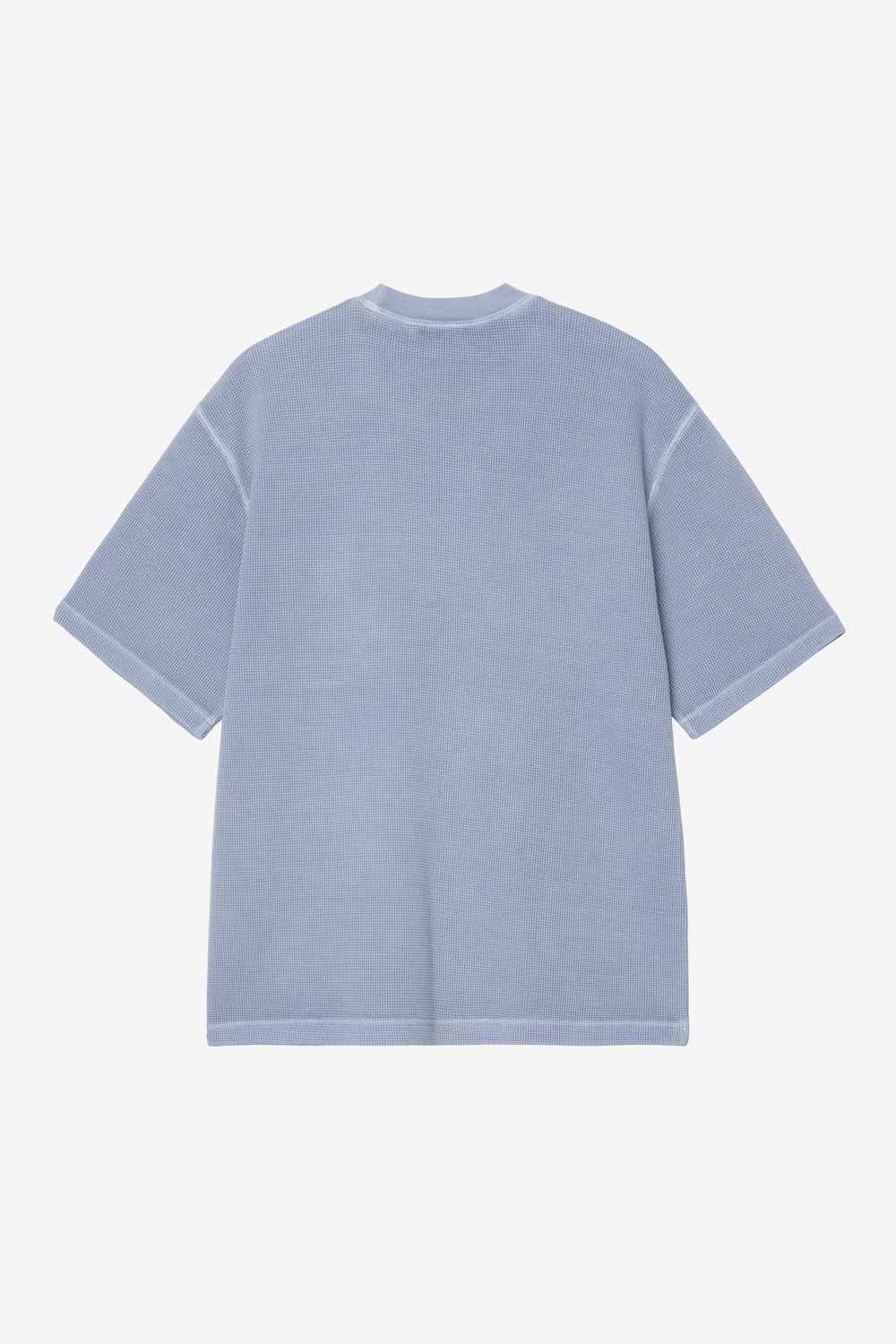 S/S Nelson Waffle T-shirt Gentle Blue, Garment Dyed - The Road 1380