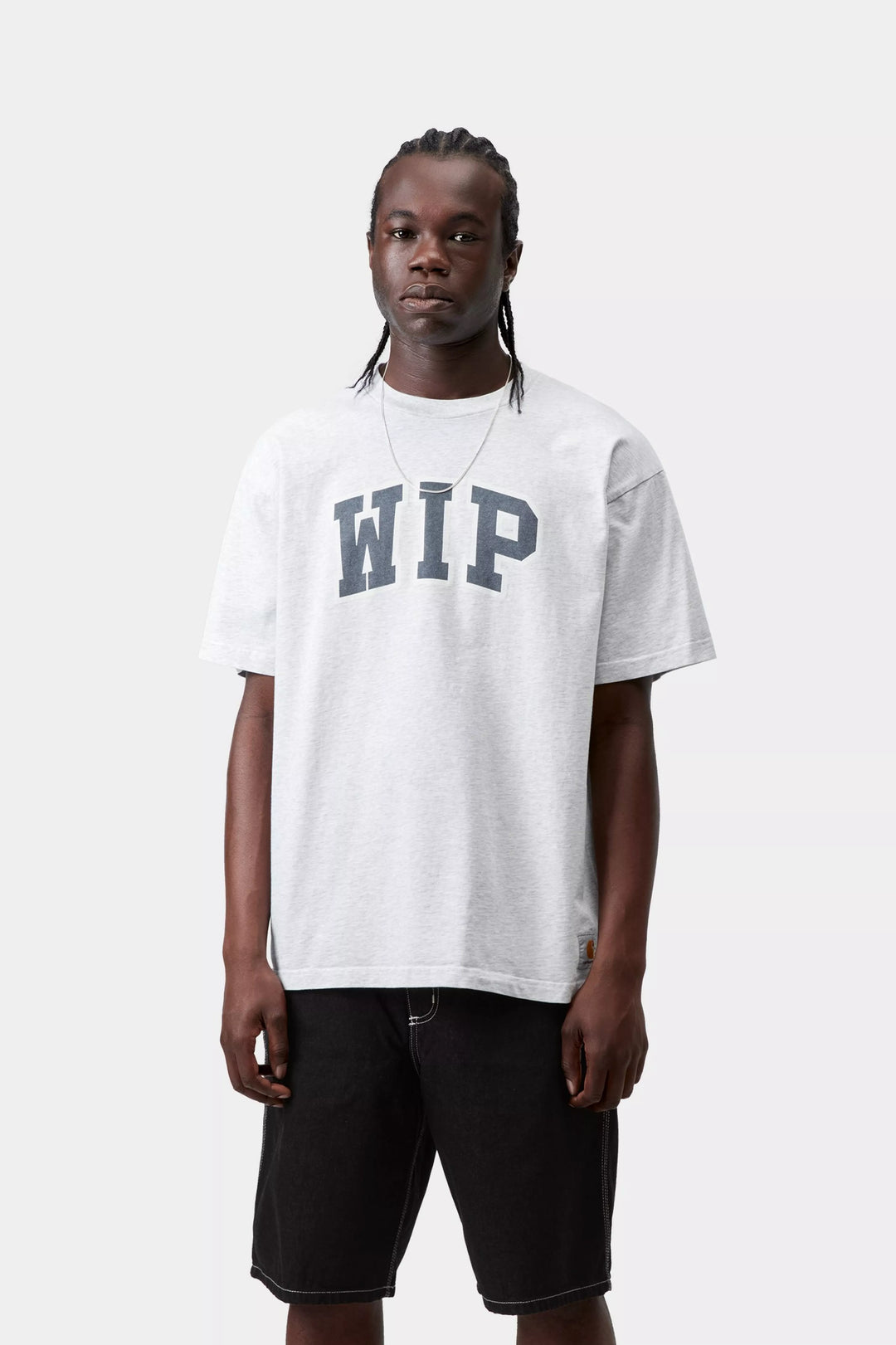 S/S Wip Iii T-shirt Ash Heather / Heavy Stone Wash - The Road 1380