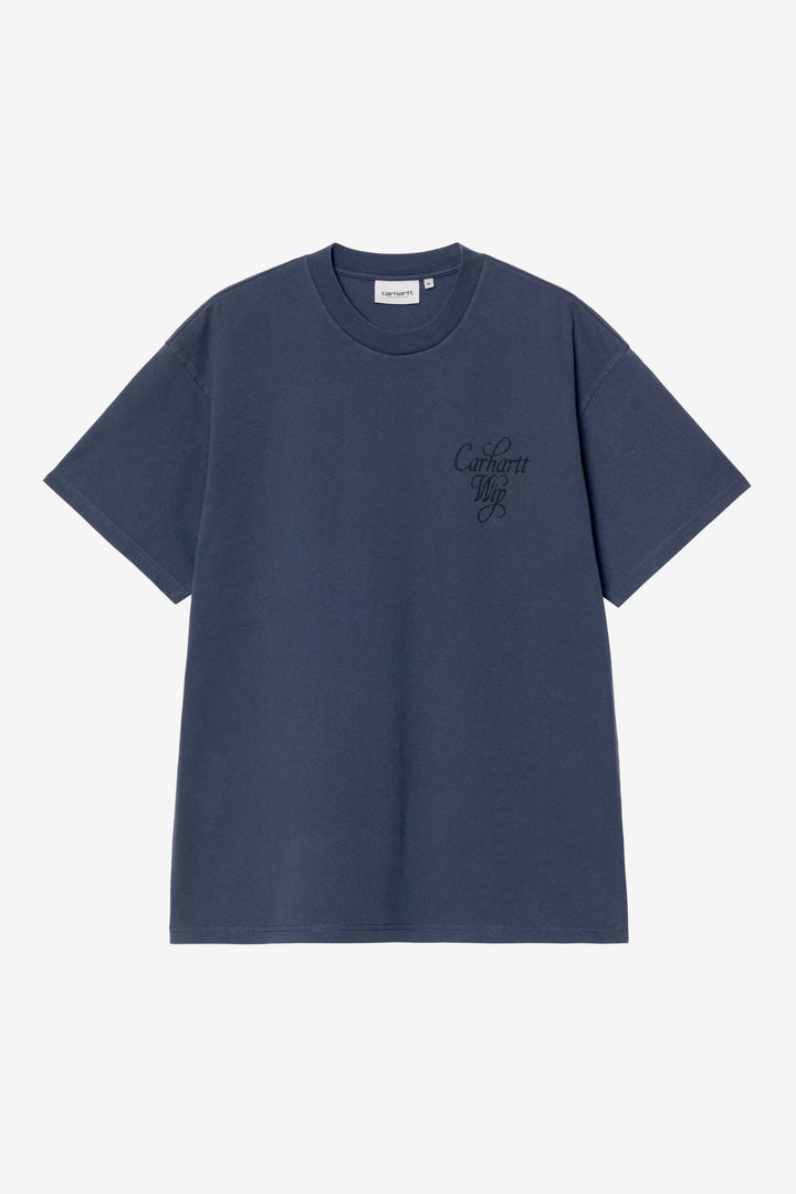 S/S Vestige T-shirt Blue Stone Washed - The Road 1380