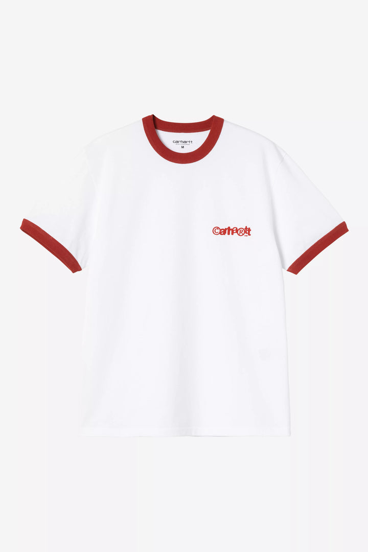 S/S Ip Ringer T-shirt White / Red / Red