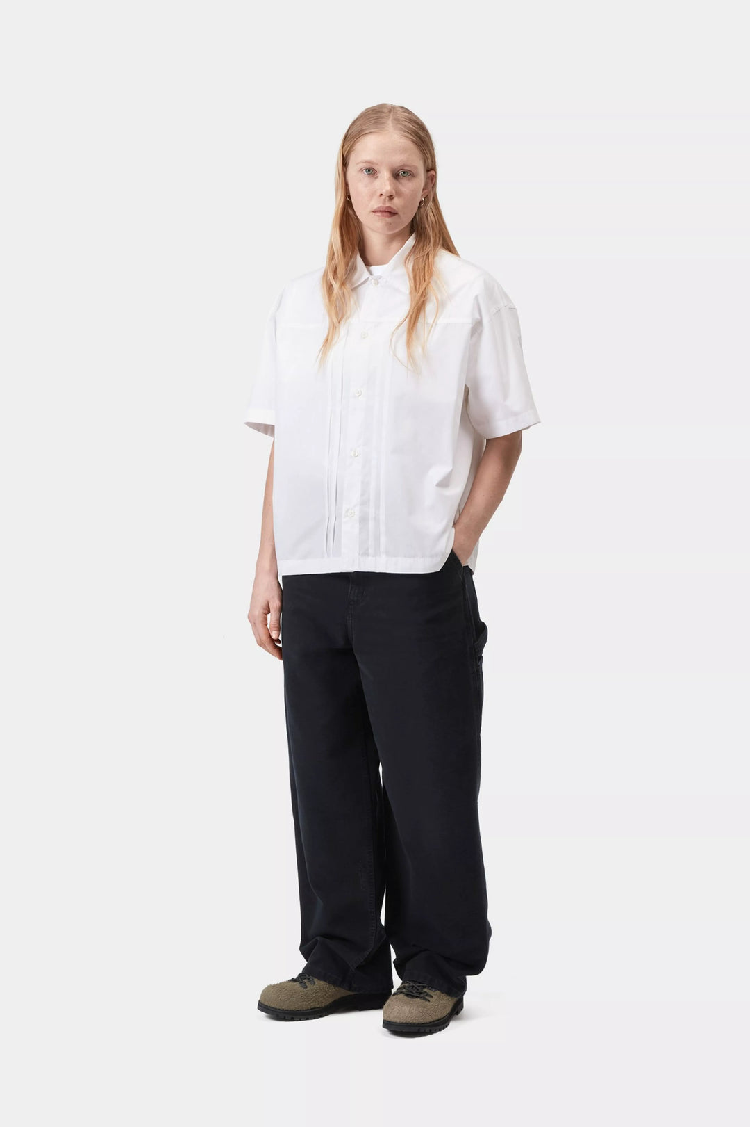 W' S/S Belmont Shirt White - The Road 1380