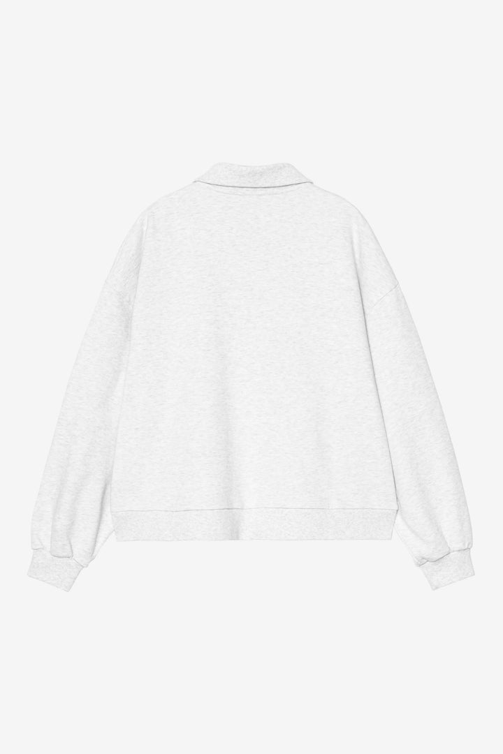 W' Brenta Polo Sweat Ash Heather / White, Heavy Stone Wash - The Road 1380
