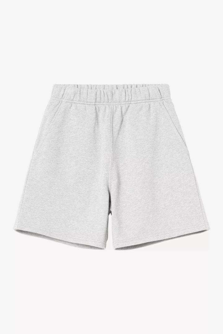 W' Brenta Sweat Short Ash Heather / White, Heavy Stone Wash - The Road 1380