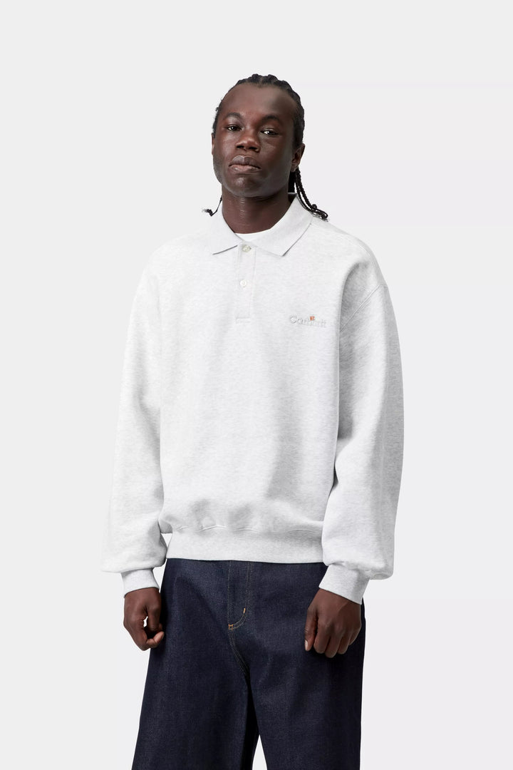 Wip Label Polo Sweat Ash Heather - The Road 1380
