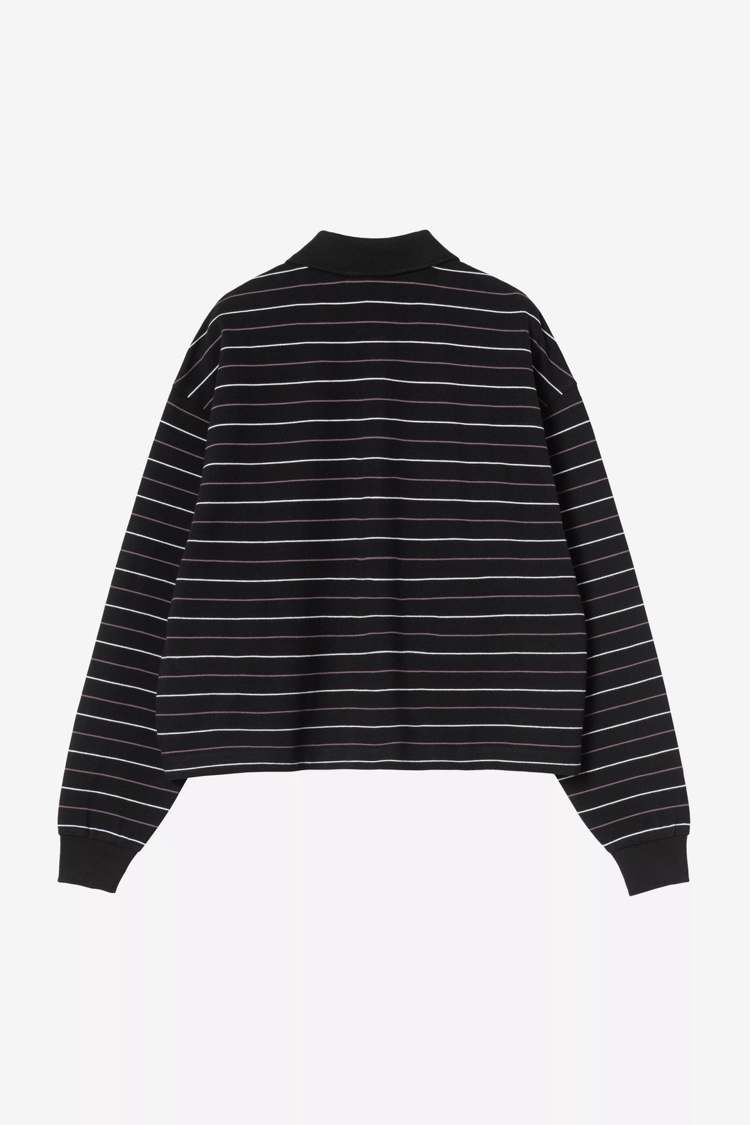 W' L/S Mabel Polo Mabel Stripe, Black - The Road 1380