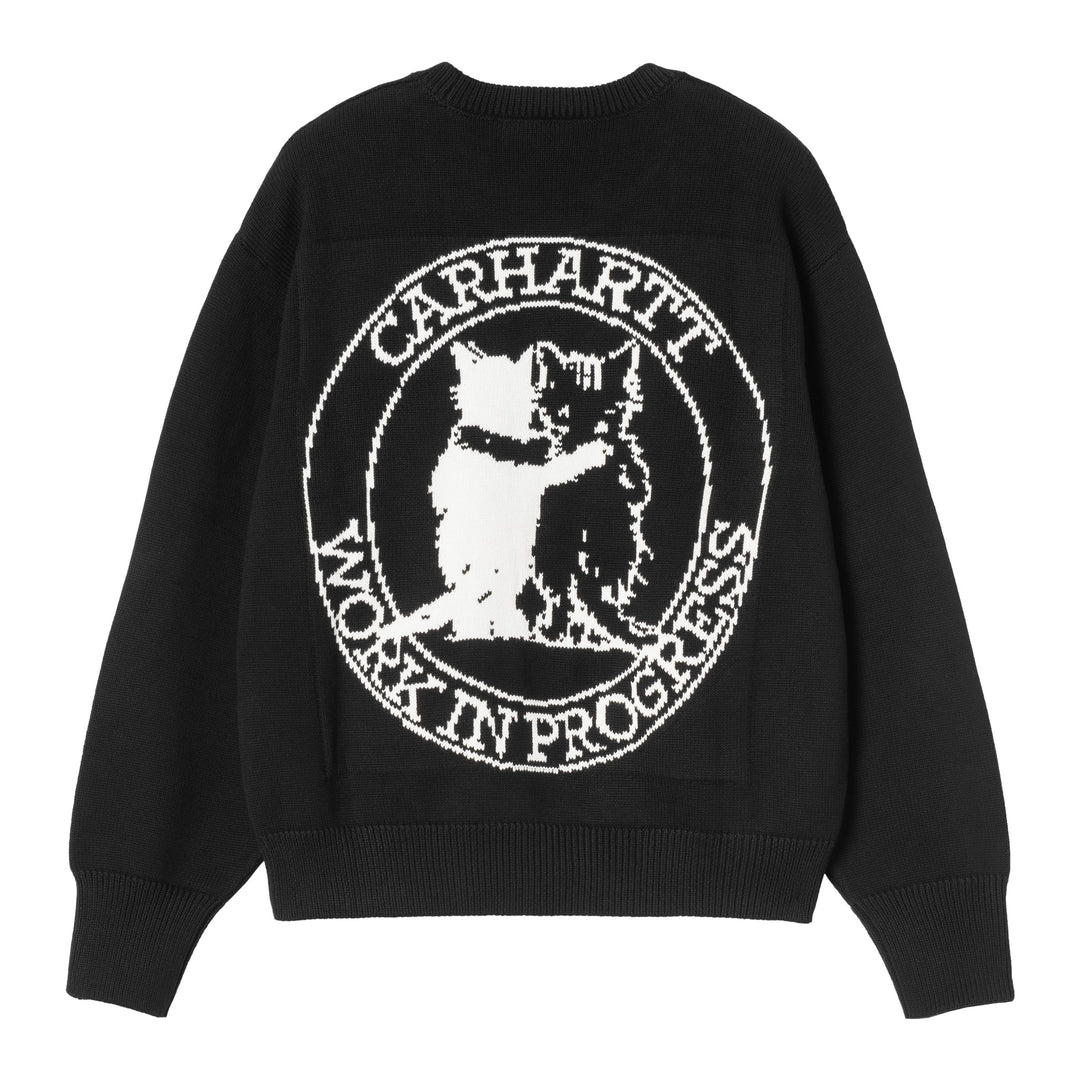 W' Hugging Cats Sweater Black / Wax