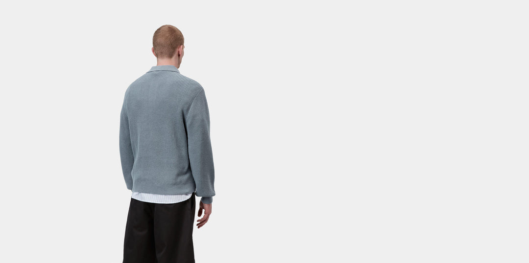 L/S Miles Polo Shady Blue