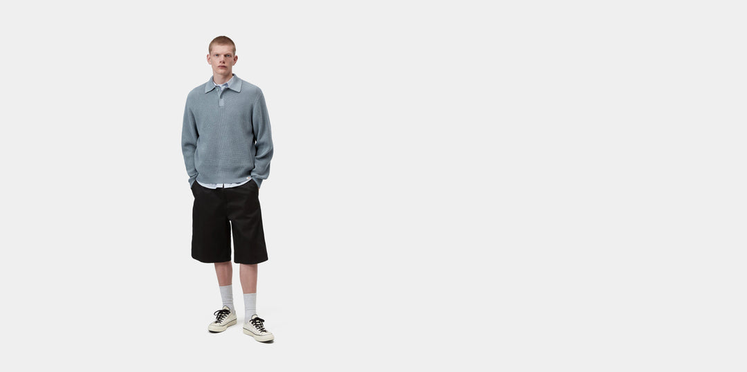 L/S Miles Polo Shady Blue