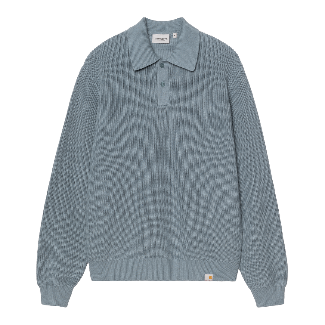 L/S Miles Polo Shady Blue