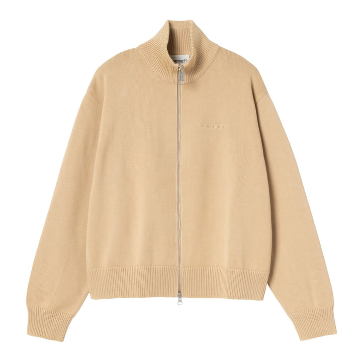 W' Kori Sweater Jacket Dusty H Brown Garment Dyed