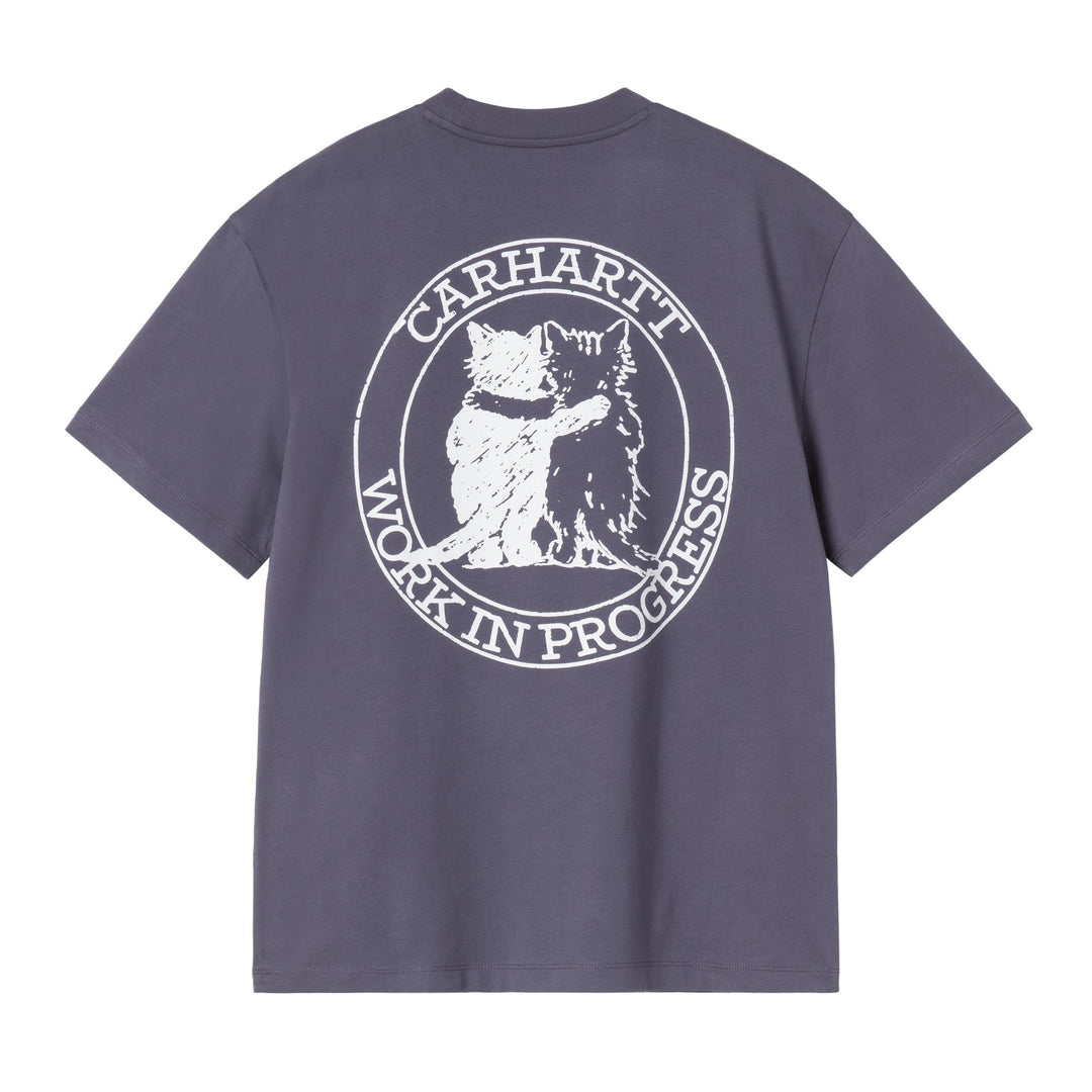 W' S/S Hugging Cats T-shirt Shady Purple