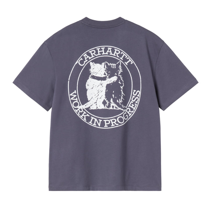 W' S/S Hugging Cats T-shirt Shady Purple