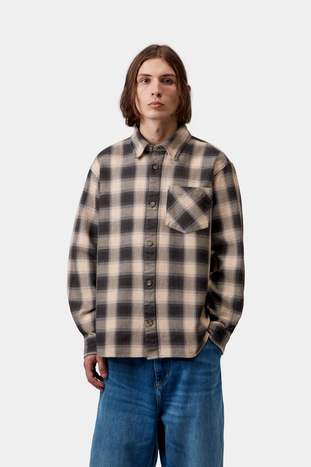 L/S Dayne Shirt Dayne Check, Dark Scarab - The Road 1380