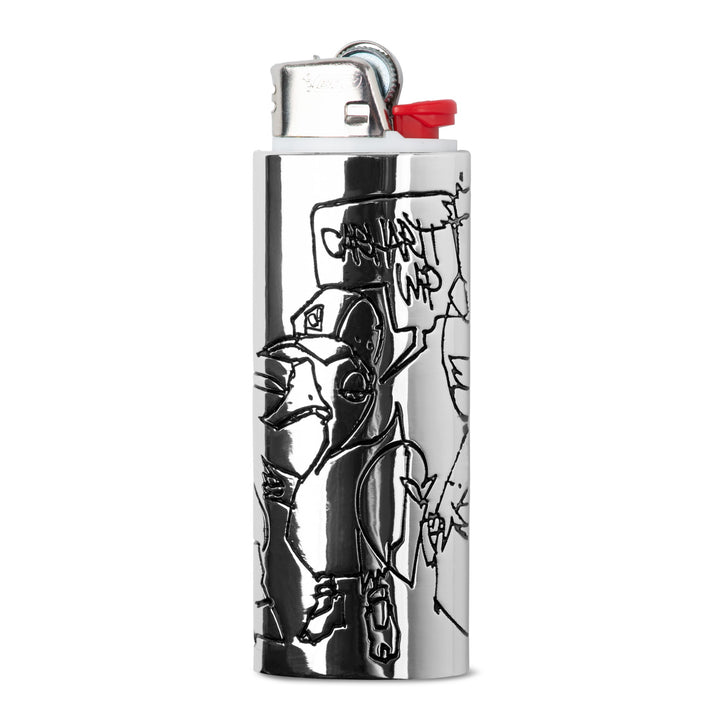 Blinkerfluid Bic Metal Lighter Case Silver