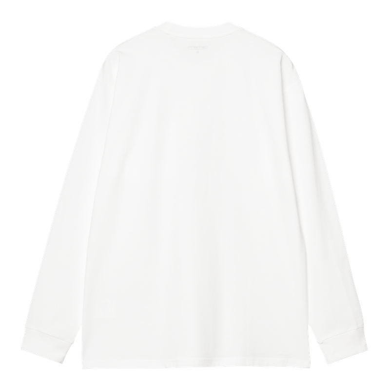 L/S Pocket Heart T-shirt White / Red / ---