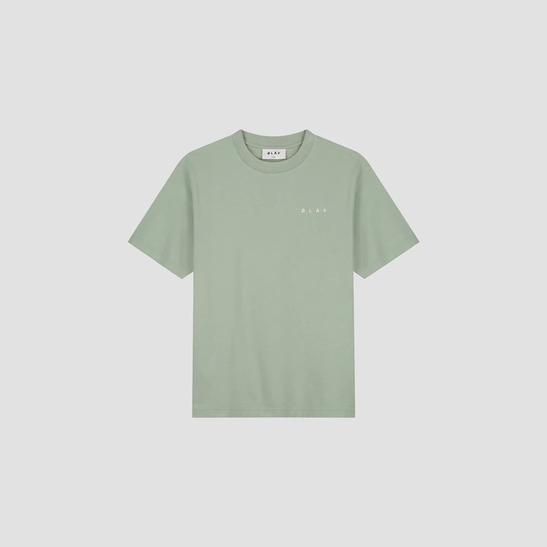 Lined Face Tee Green Milieu