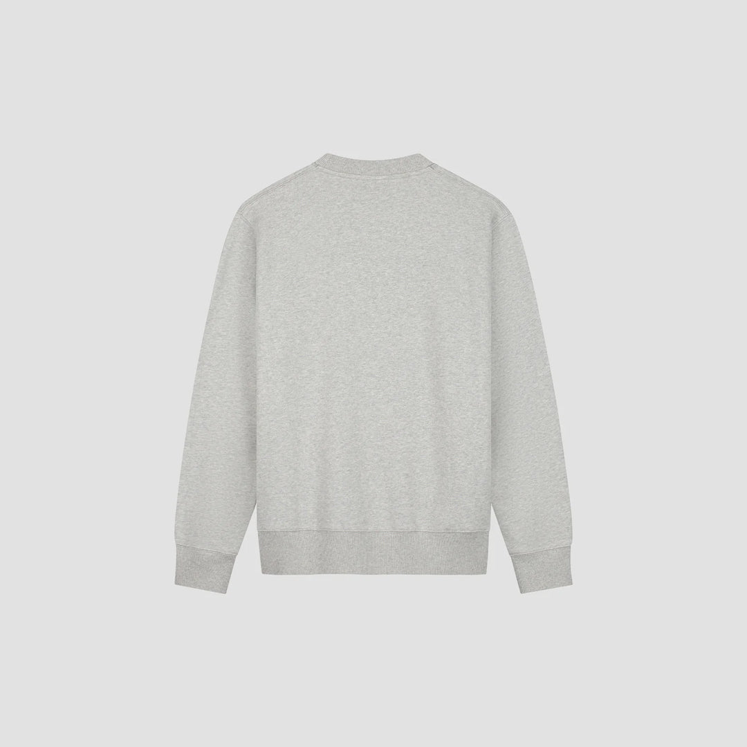 Stitched Varsity Crewneck Heather Grey