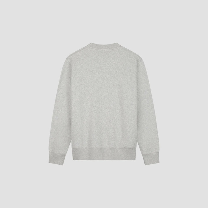 Stitched Varsity Crewneck Heather Grey