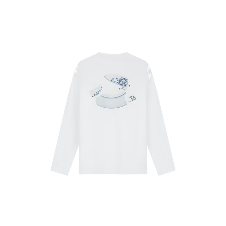 Broken Plate Ls Tee Opticalwhite