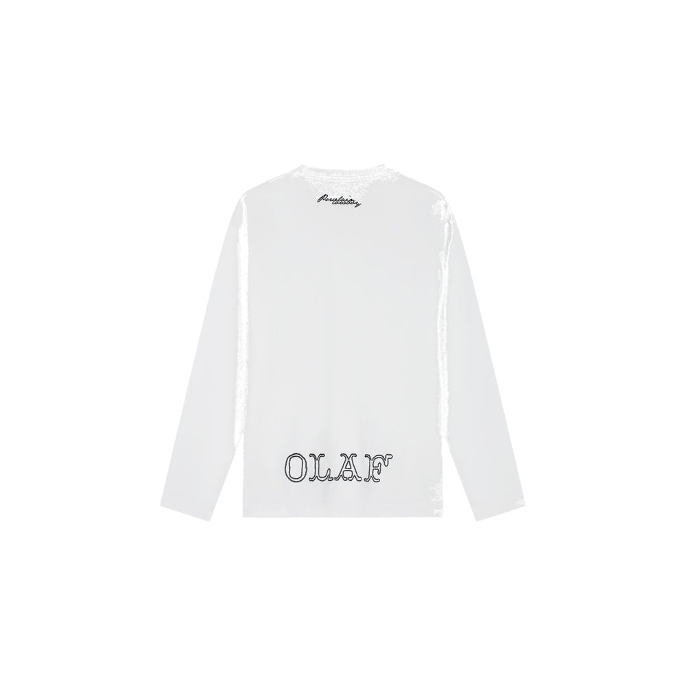 Western Logo Ls Tee Opticalwhite