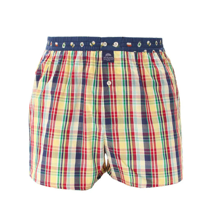 Boxer Short Checkered Red, Yellow & Navy