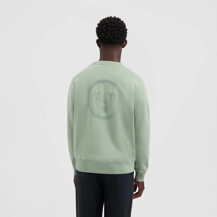 Lined Face Crewneck Green Milieu
