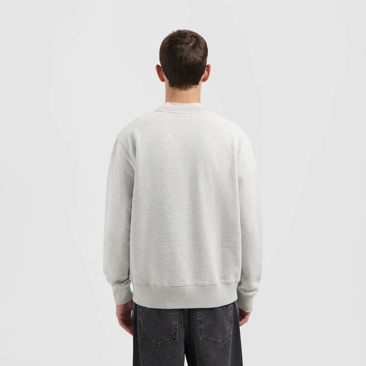 Stitched Varsity Crewneck Heather Grey