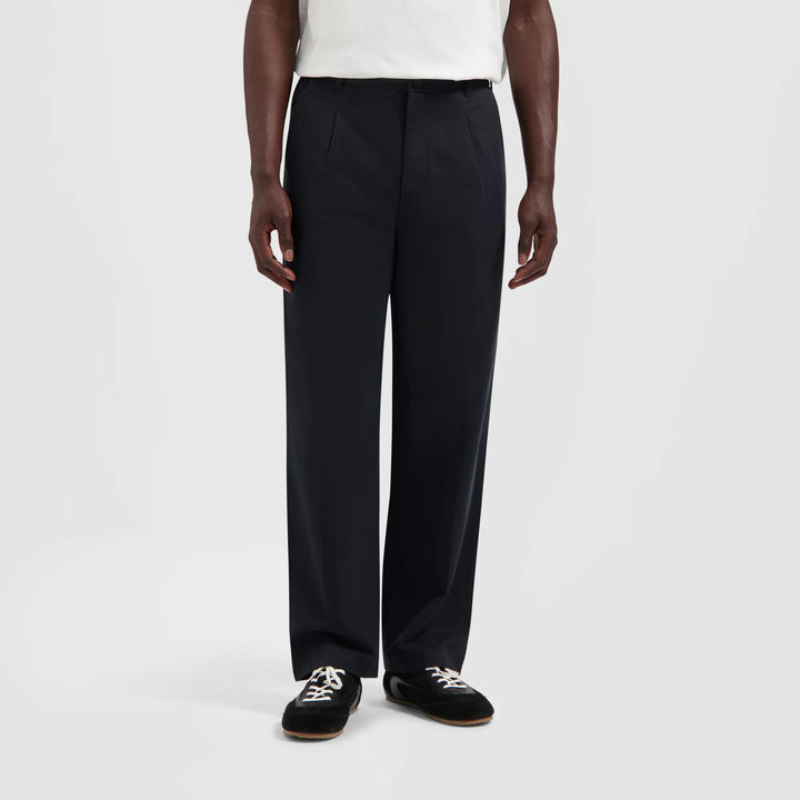 Regular Pleated Chino's Navy