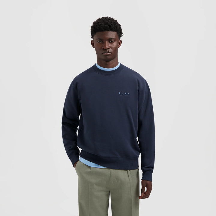 Lined Face Crewneck Navy