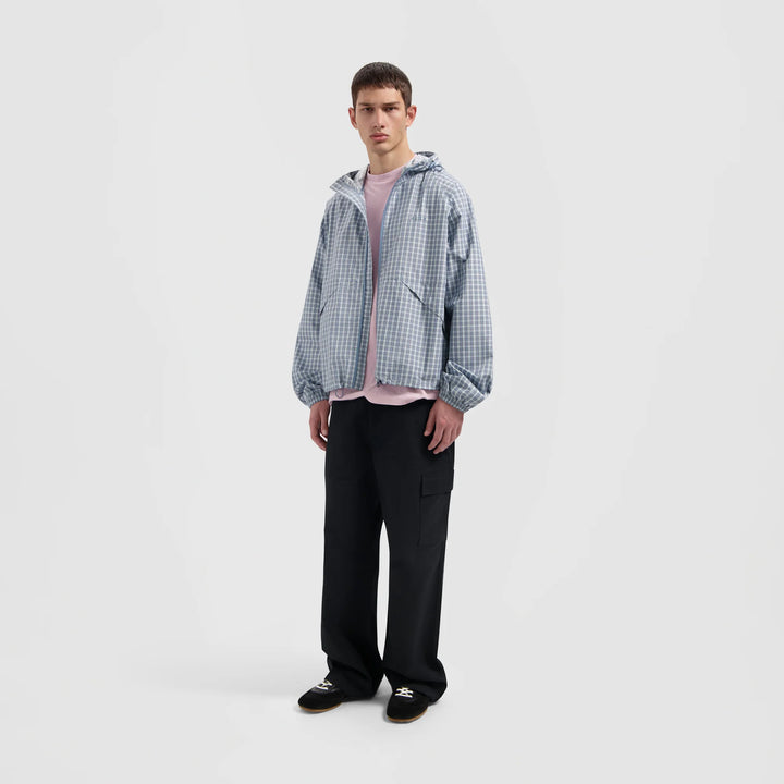 Checked Windbreaker Blue