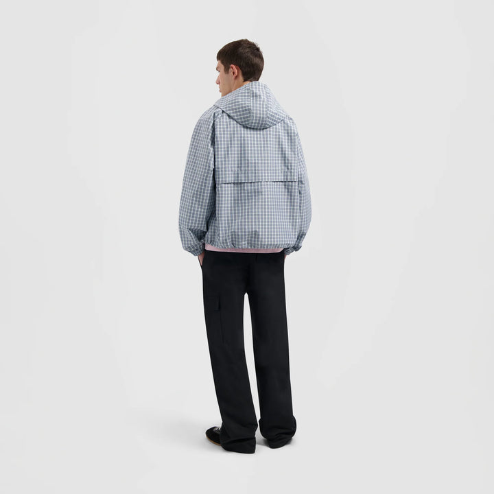 Checked Windbreaker Blue