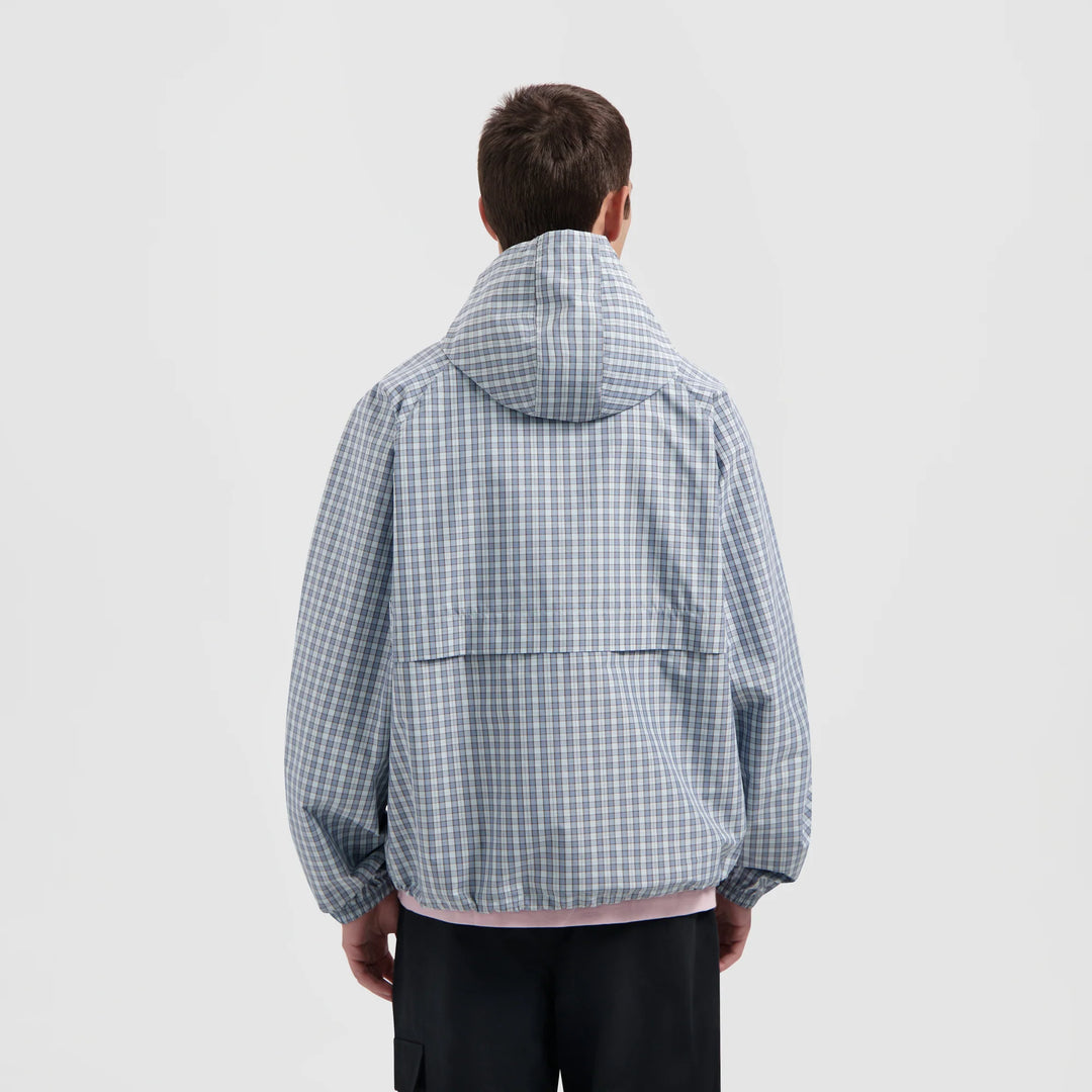 Checked Windbreaker Blue