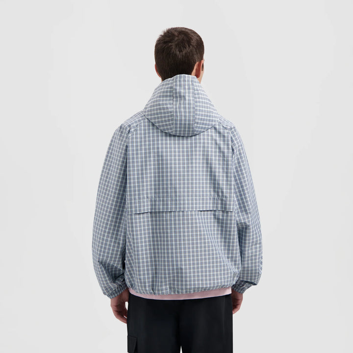 Checked Windbreaker Blue