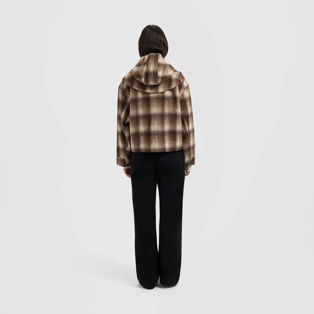 Checked Cropped Jacket Check