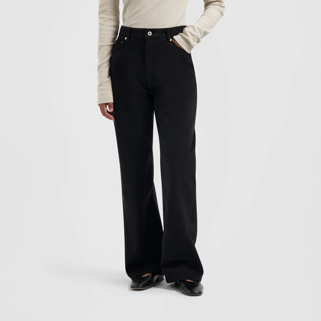 Brushed Twill Denim Pant Black