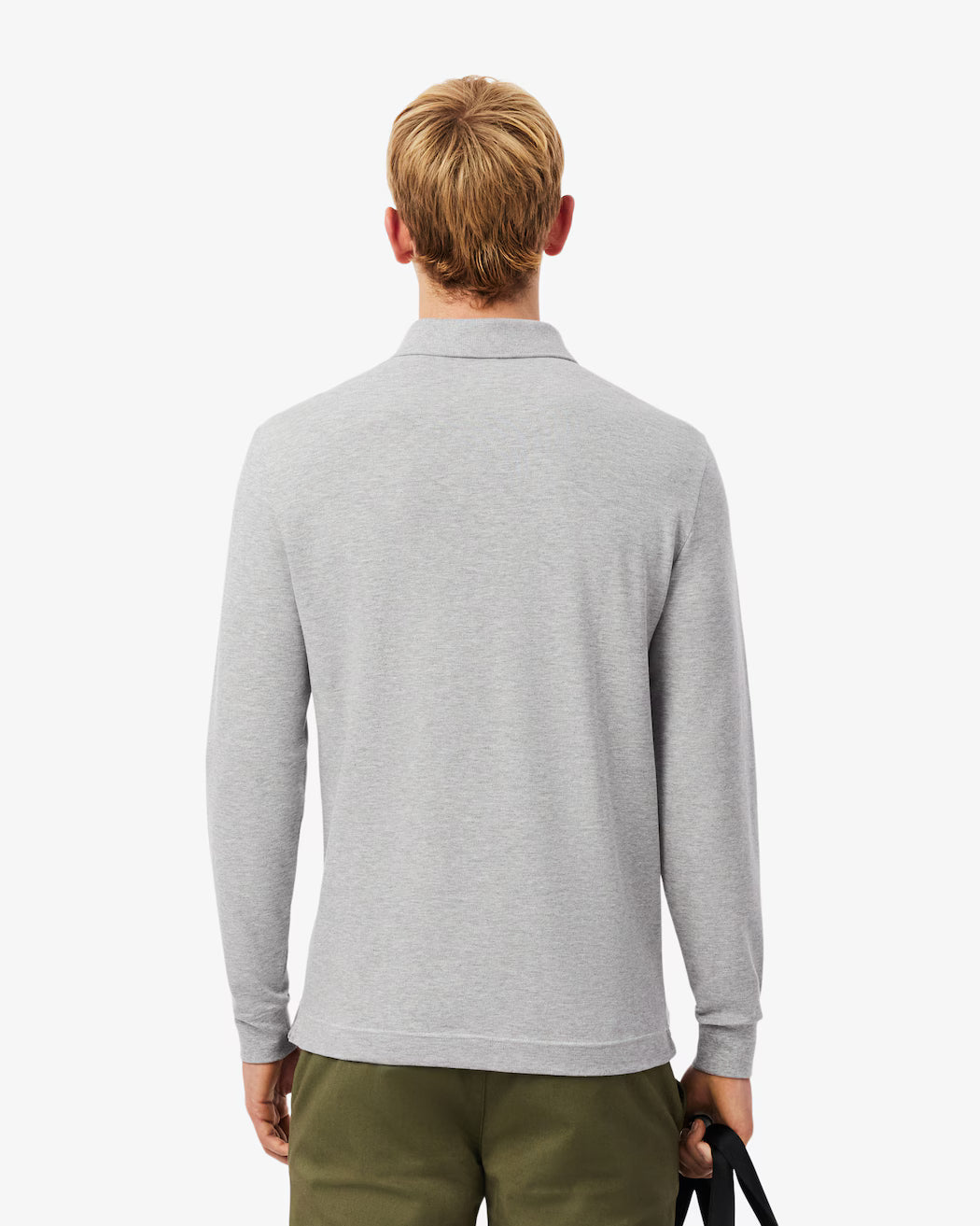 1hp4 Men's L/S Polo 01 Silver Chine