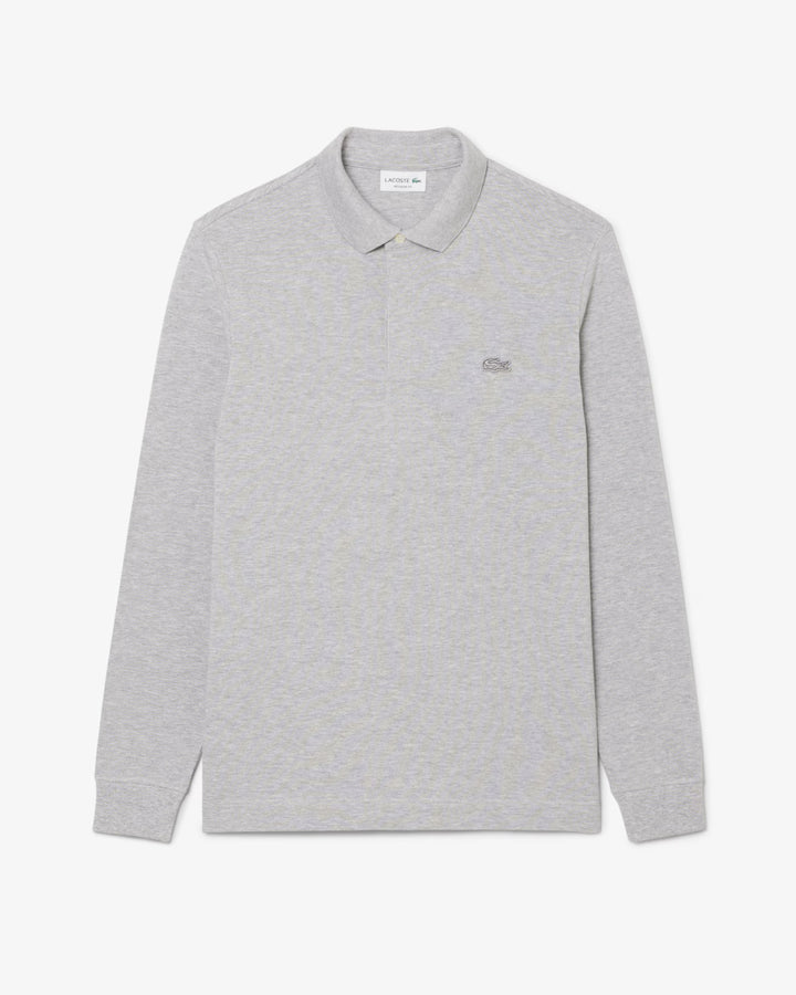 1hp4 Men's L/S Polo 01 Silver Chine