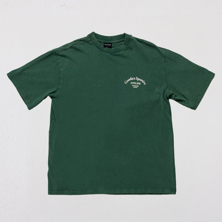 Premium Green Tee Stone Wash Green